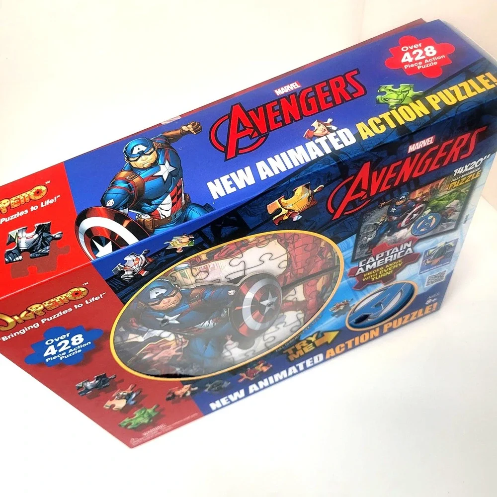 Marvel Avengers‎ Animated 428 Piece Jigsaw Puzzle Captain America Hulk Iron Man